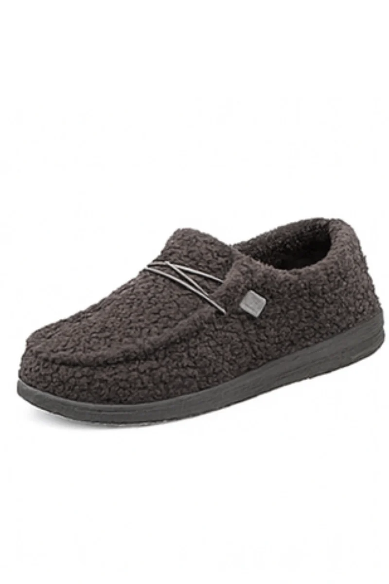 Winnie Warme Teddy Slippers | Grau
