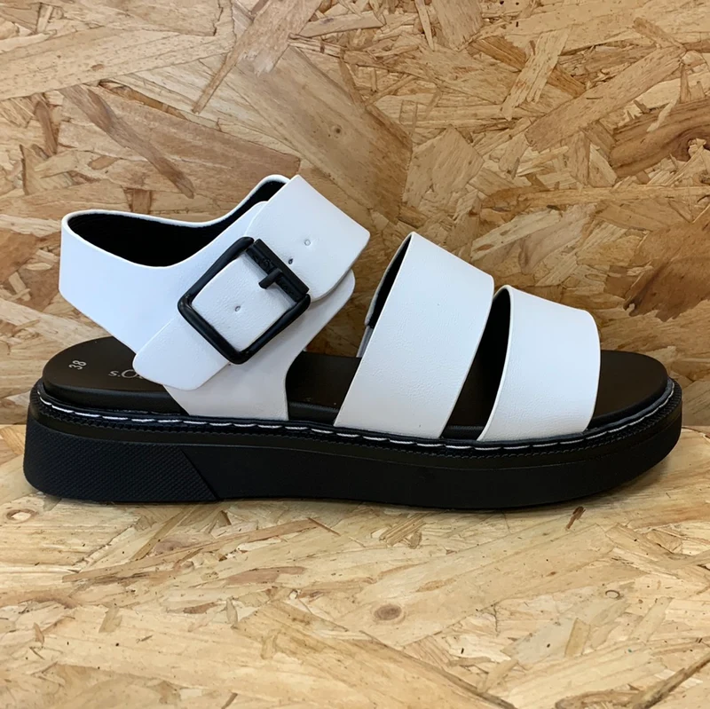 S. Oliver Damenmode-Sandalen - Weiß
