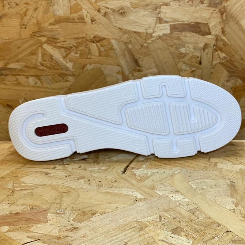 Rieker Modische Damen-Sneaker mit Blumenmuster – Weiß