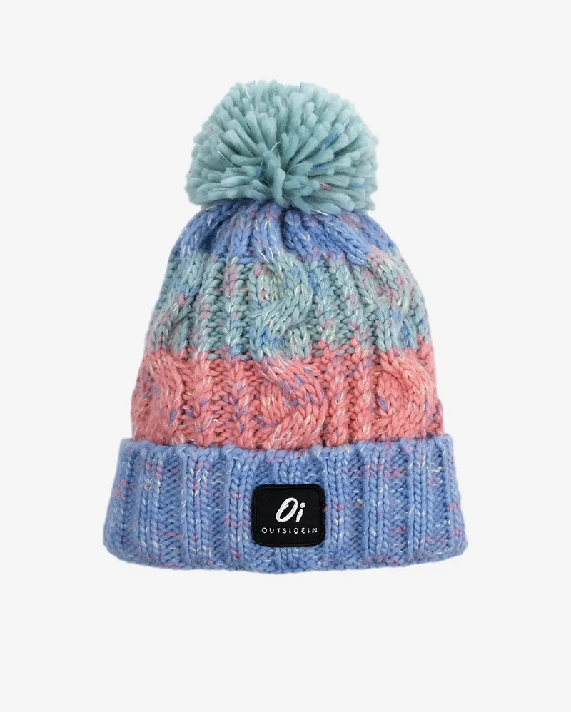 Outside In Unisex-Wintermütze mit Bommel – Pastell