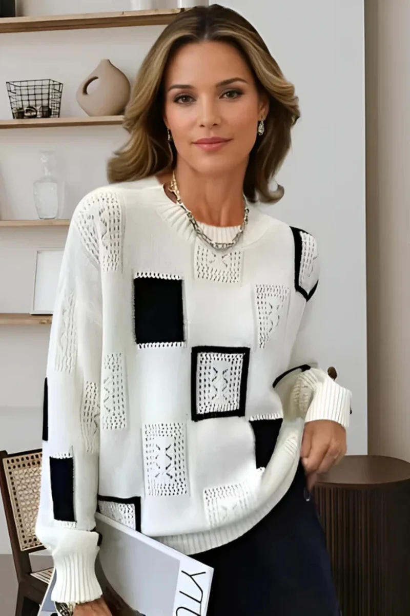 Ayla Strickpullover | Weiß