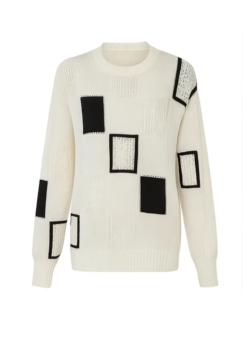 Ayla Strickpullover | Weiß
