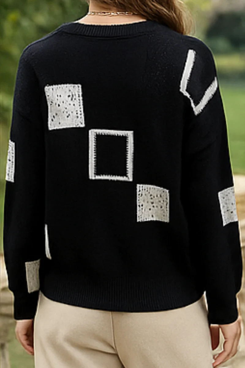 Ayla Strickpullover | Schwarz