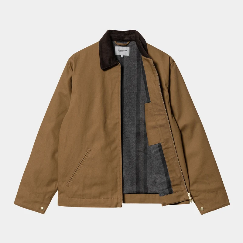 Carhartt WIP Herren-Detroit-Jacke – Hamilton-Braun/Tabak