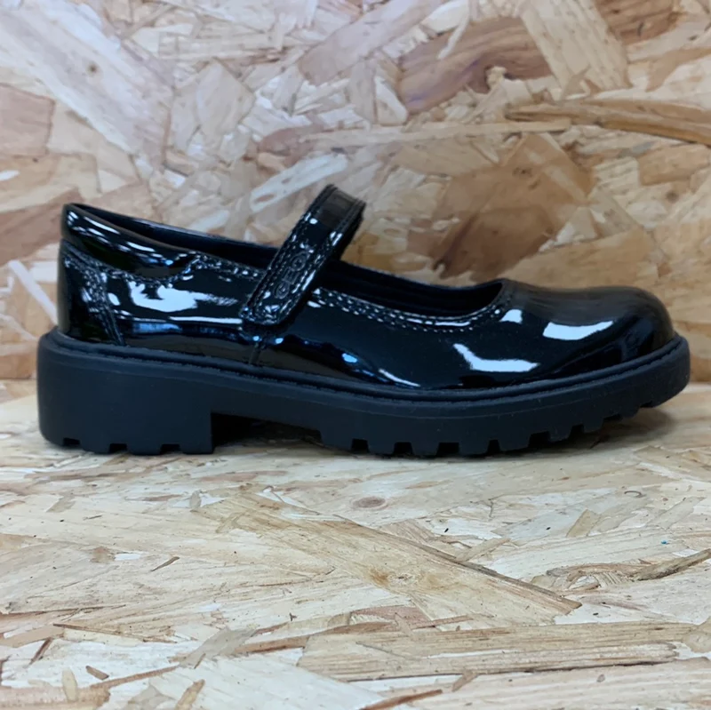 Geox Kinder Casey GP Lackschuh – Schwarz