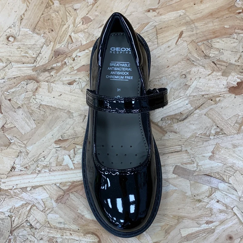 Geox Kinder Casey GP Lackschuh – Schwarz