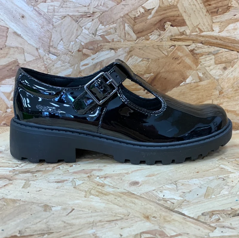 Geox Kinder Casey GE Lackschuh – Schwarz