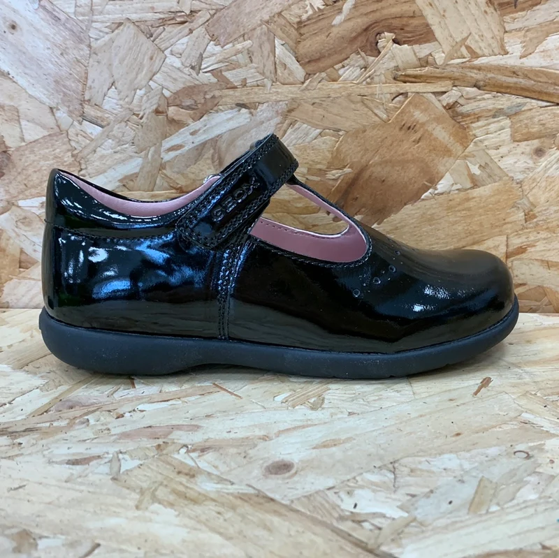 Geox Naimara GB Lacklederschuh für Kinder – Schwarz