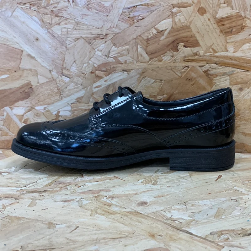 Geox Schulschuhe Agata D aus Lackleder für Kinder – Schwarz