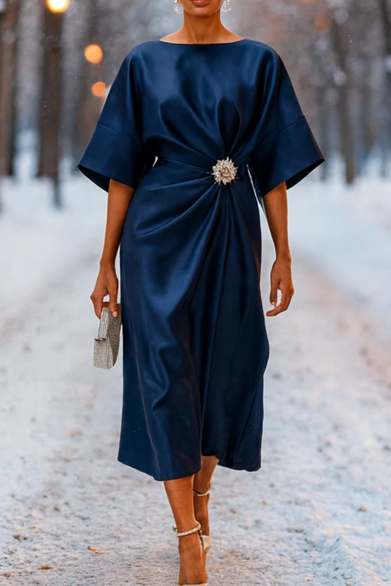 Anne Langes Abendkleid | Marineblau