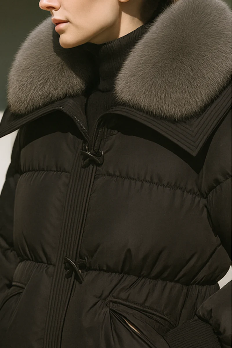 Indila | Jacke mit Fellkragen