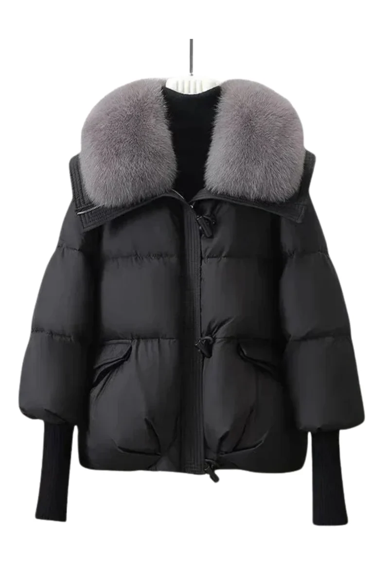 Indila | Jacke mit Fellkragen