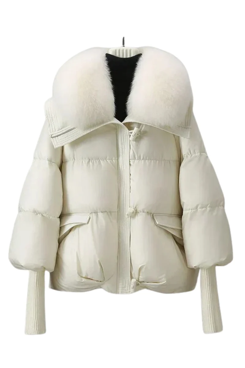 Indila | Jacke mit Fellkragen