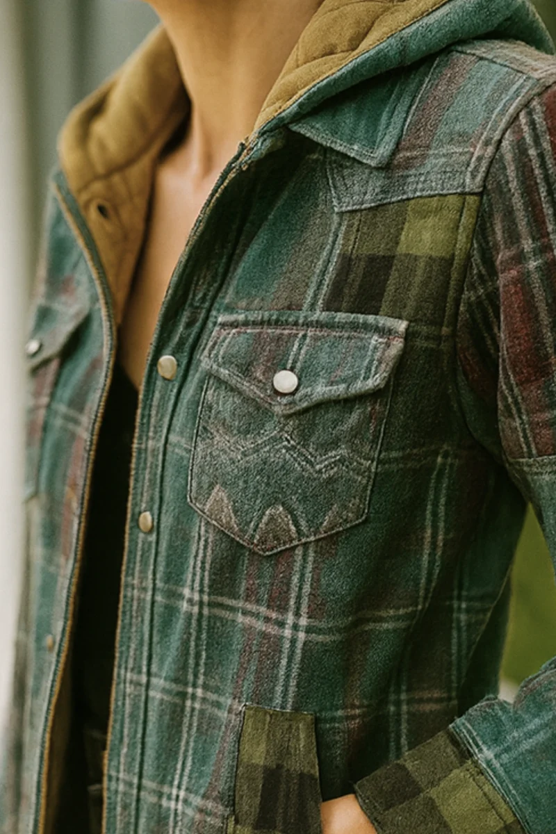 Harper | Patchwork Geruite Jas