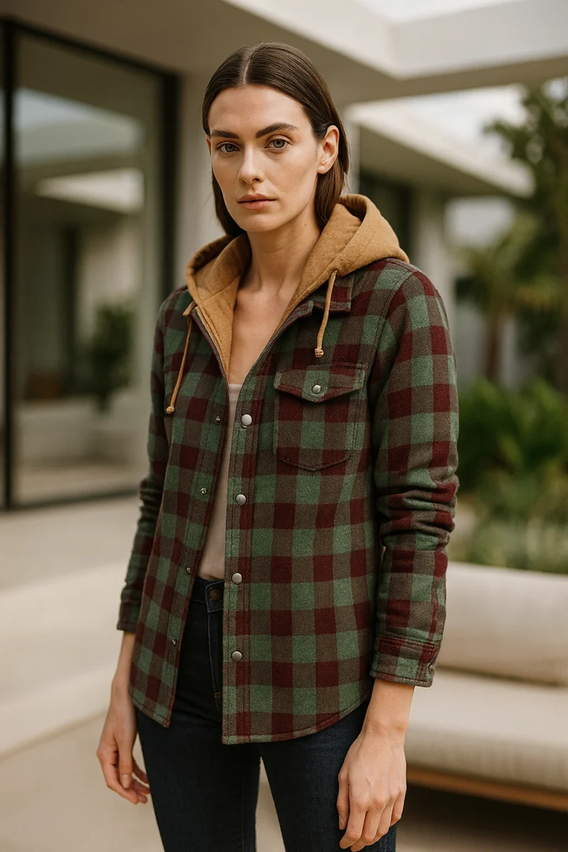 Harper | Patchwork Geruite Jas