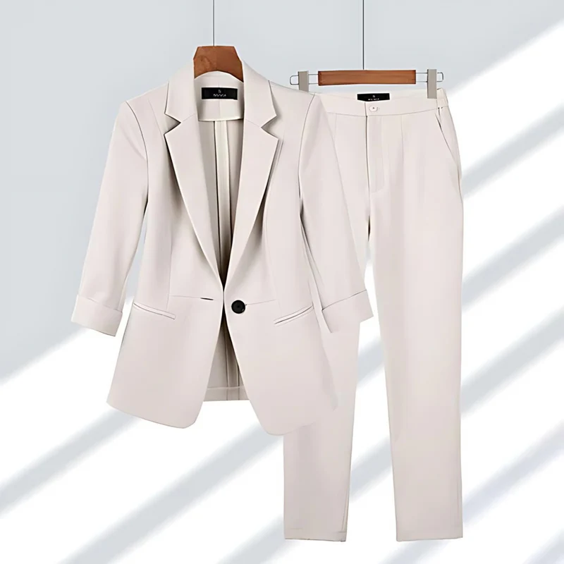 Sola Zweiteiliger Blazer-Set | Weiß