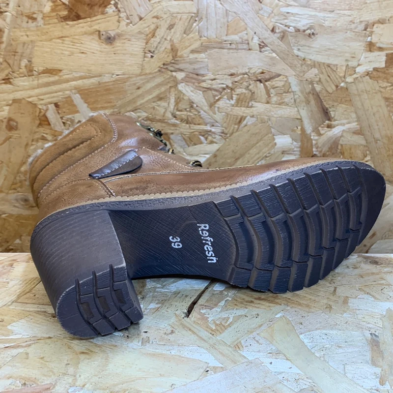 Refresh Fashion-Stiefelette für Damen – Kamel