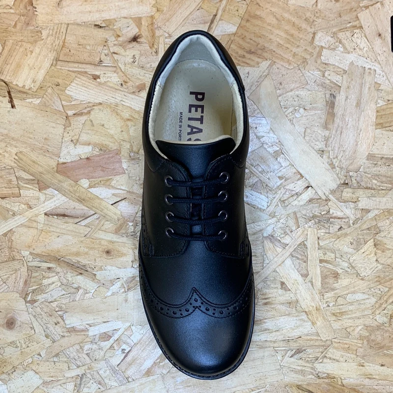 Petasil Kinder Moses Lederschuh – Schwarz