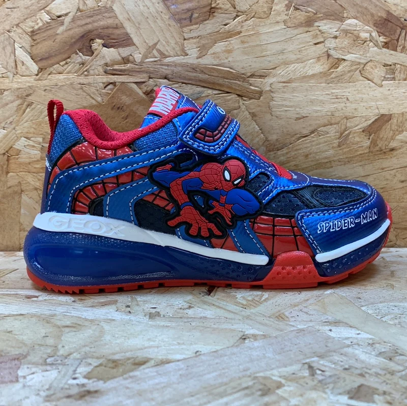 Geox Kinder Marvel Spiderman Leuchtende Turnschuhe – Blau