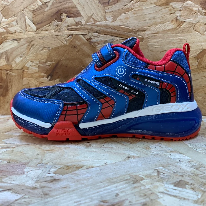 Geox Kinder Marvel Spiderman Leuchtende Turnschuhe – Blau