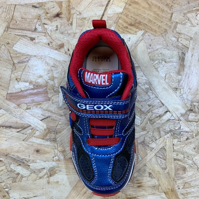 Geox Kinder Marvel Spiderman Leuchtende Turnschuhe – Blau