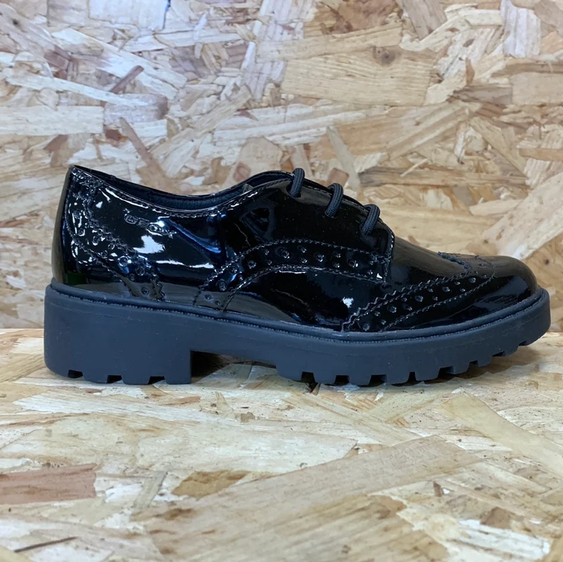 Geox Kinder Casey N Patent Schulschuh – Schwarz