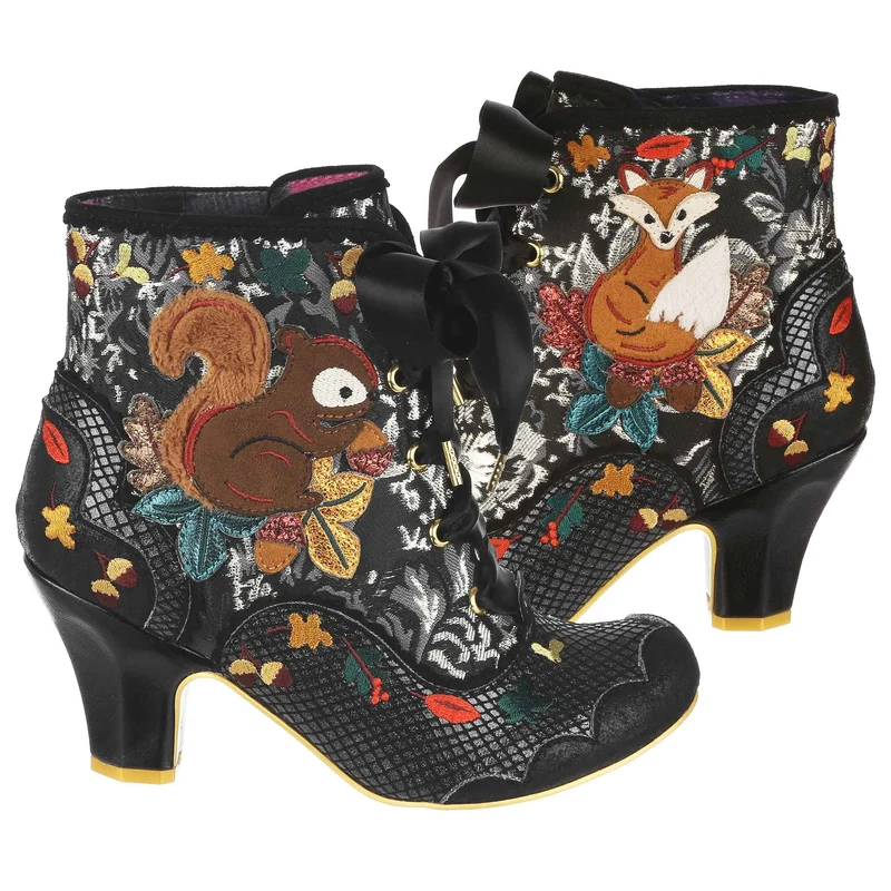 Irregular Choice Damen Squirrel Away High Heel - Schwarz