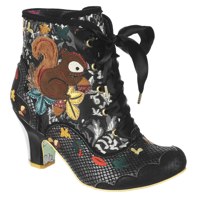 Irregular Choice Damen Squirrel Away High Heel - Schwarz