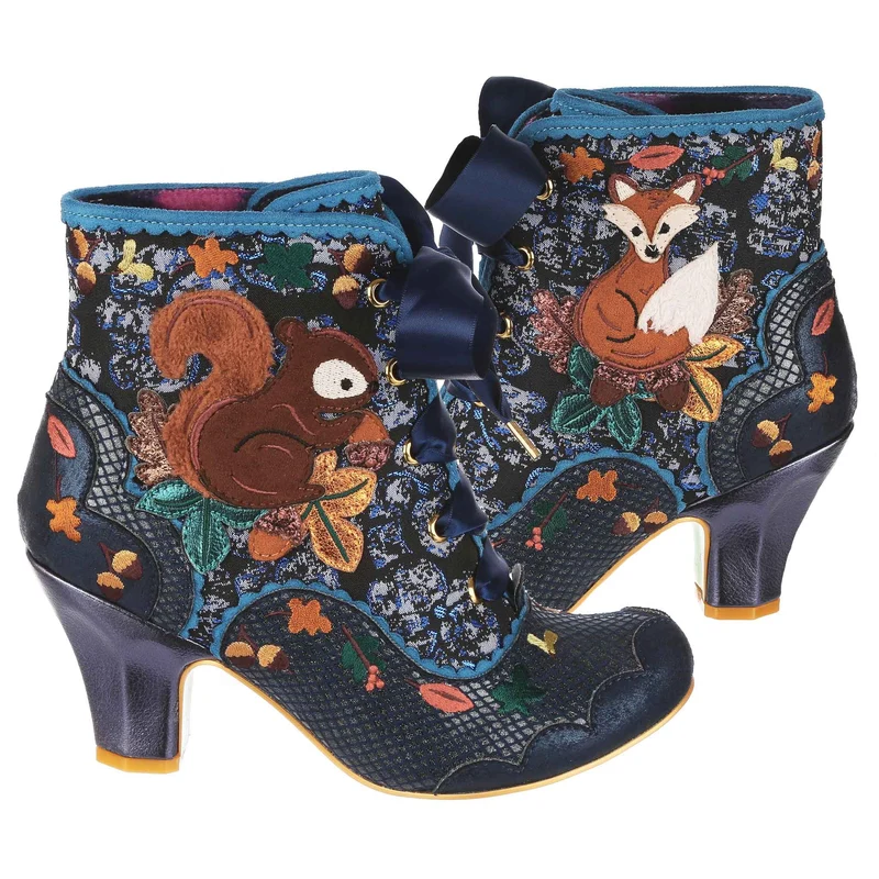 Irregular Choice Damen Squirrel Away High Heel - Blau