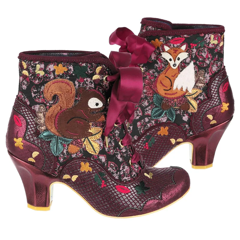 Irregular Choice Damen Squirrel Away High Heel - Rot