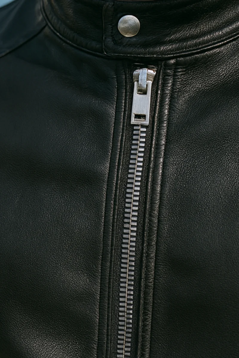 Neil | Lederjacke mit Stehkragen