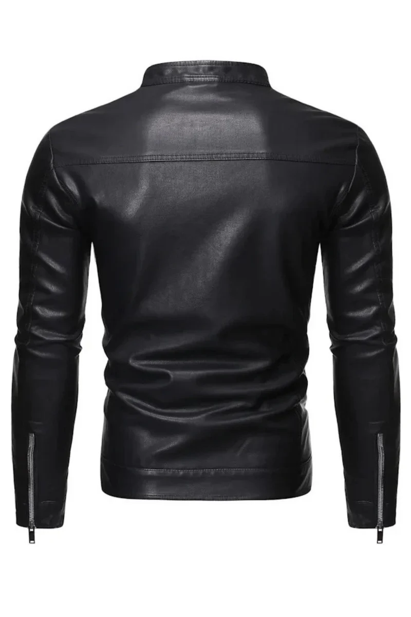 Neil | Lederjacke mit Stehkragen