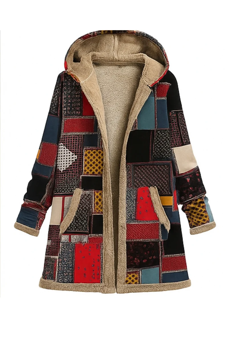 Lamelia Jacke mit Fleecefutter | Rot
