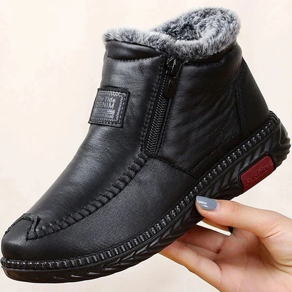 Rustan | Wasserdicht Rutschfest Baumwoll-Leder Stiefelette