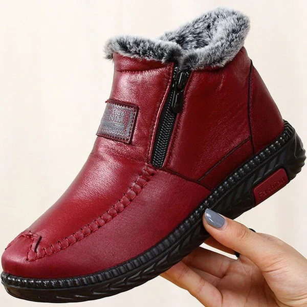 Rustan | Wasserdicht Rutschfest Baumwoll-Leder Stiefelette
