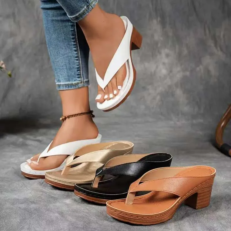Clara | Dicker Absatz Orthopädische Sandalen