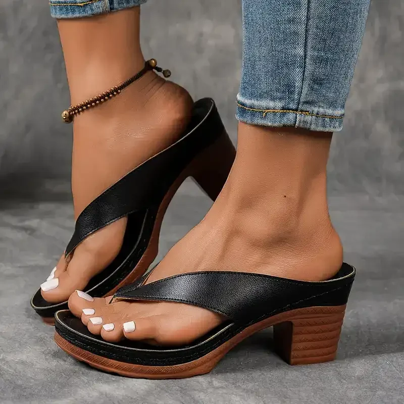 Clara | Dicker Absatz Orthopädische Sandalen