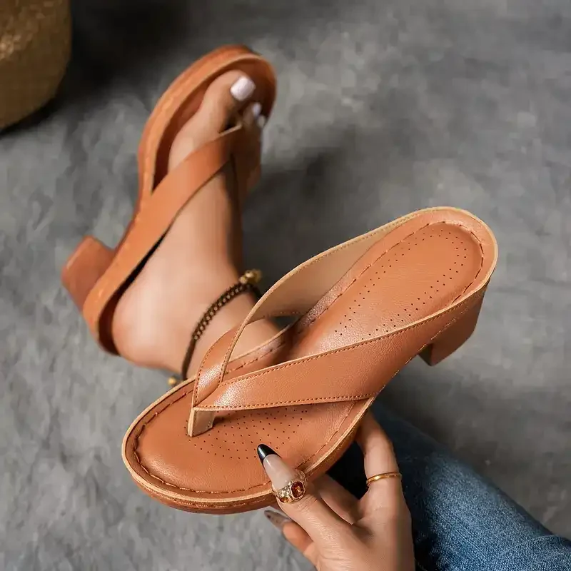 Clara | Dicker Absatz Orthopädische Sandalen