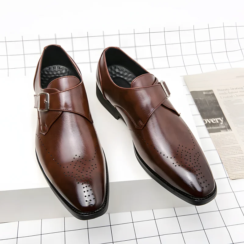 Odrin Elegante Monk-Strap Schuhe | Braun