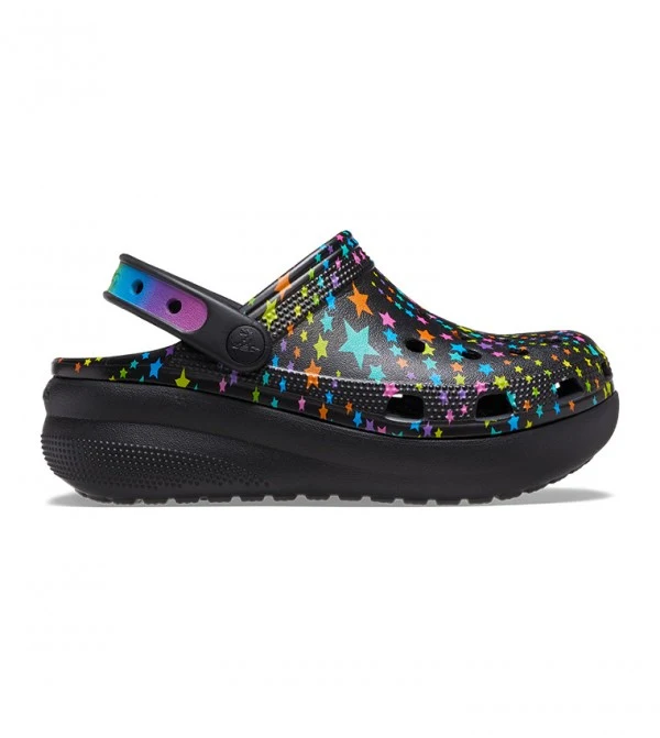 Crocs Klassisch gefütterter Disco-Party-Clog für Kinder – Schwarz
