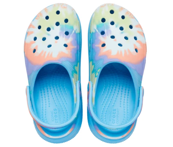 Crocs Klassischer Tie Dye Cutie Crush Clog für Kinder – Oxygen