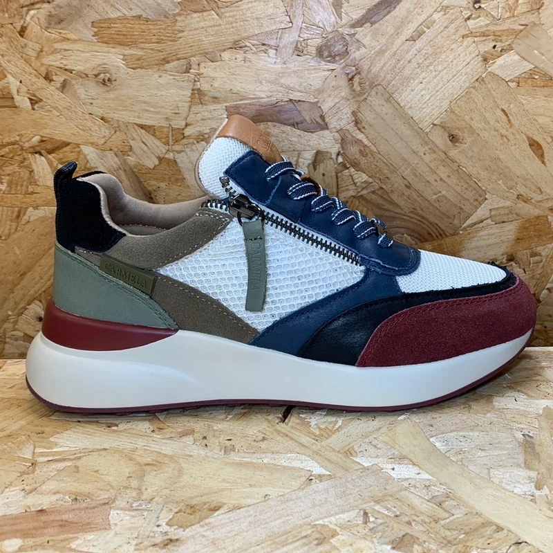 Carmela Mode-Sneaker aus Leder für Damen – Jeansblau