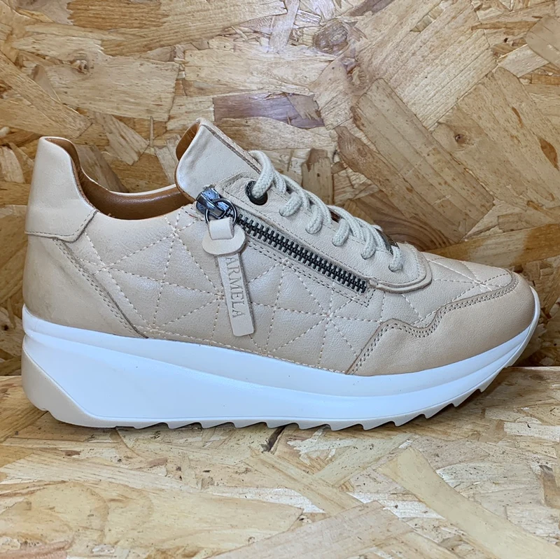 Carmela Mode-Sneaker aus Leder für Damen – Beige