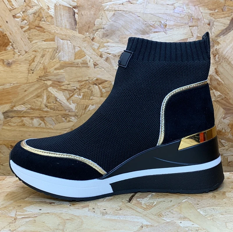 Xti Mode-Stiefeletten-Sneaker für Damen – Schwarz