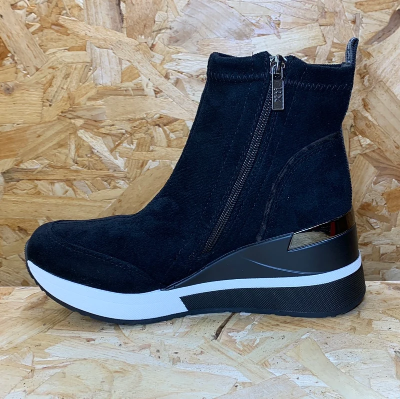 Xti Mode-Stiefeletten-Sneaker für Damen – Schwarz