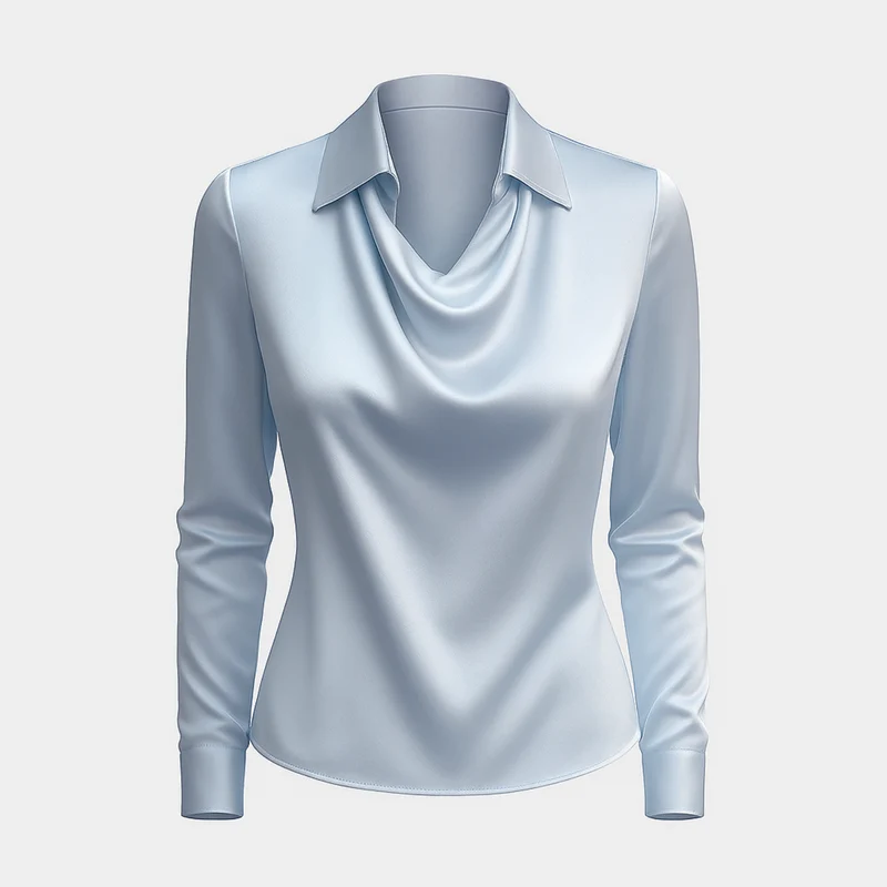 Lynn Elegante Bluse | Hellblau