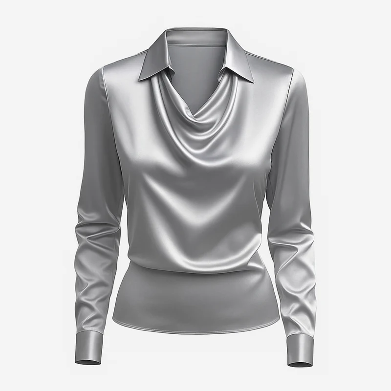 Lynn Elegante Bluse | Silber