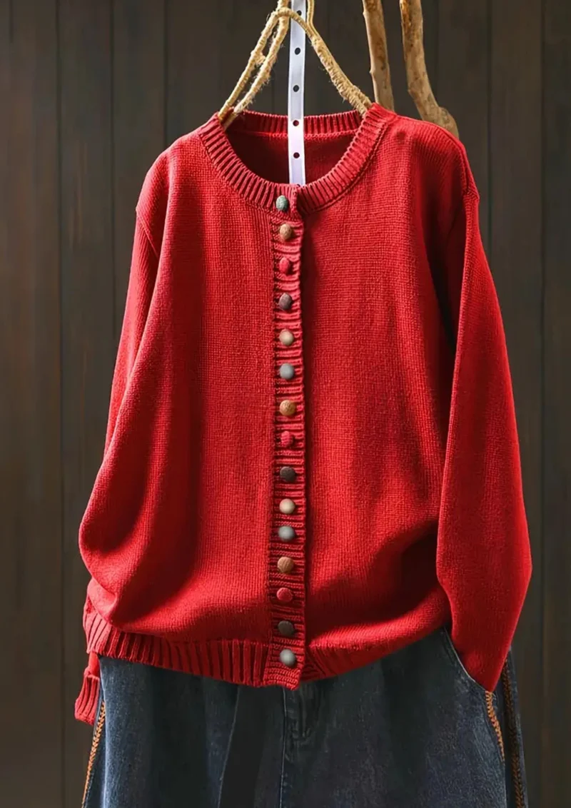 Lisa Komfortable & Stilvolle Cardigan | Rot