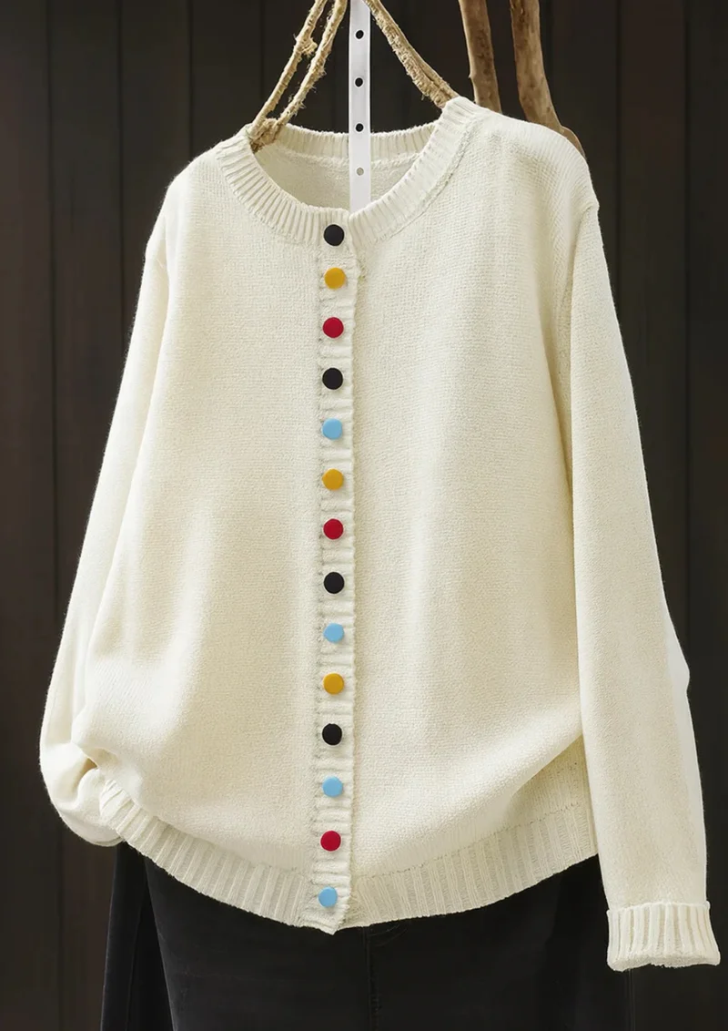 Lisa Komfortable & Stilvolle Cardigan | Weiß