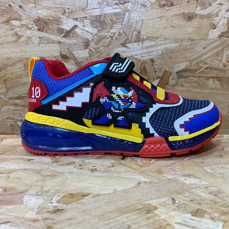 Geox Bayonyc Light Up Sneakers für Kinder – Royal / Rot